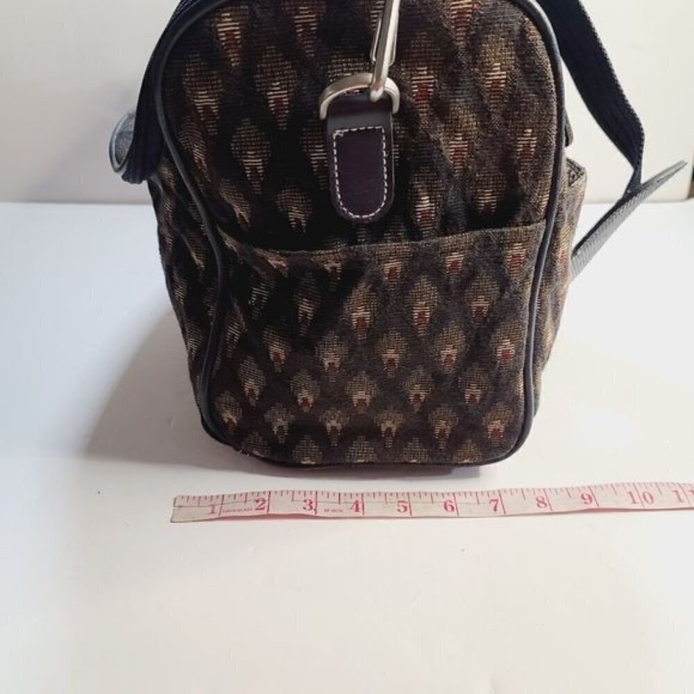 Vintage DVF Diane Von Furstenberg Ikat Fabric Over Night Travel Bag Luggage - Picture 5 of 16